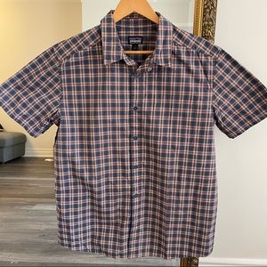 Patagonia Organic Cotton Short Sleeve Flannel Button Up Shirt